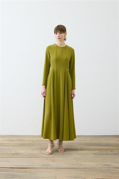 ALIZA CREPE FITTED DRESS GREEN