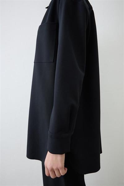 AYSA KNITTED SHIRT SET BLACK