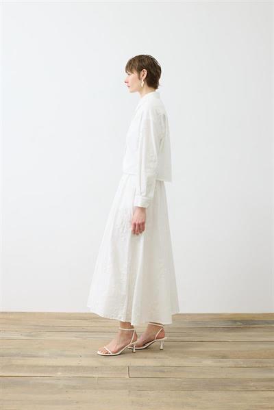 BELLA EMBROIDERED SKIRT SET WITH APPLIQUÉ DETAILS WHITE