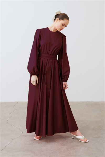 BERA COTTON DRESS BURGUNDY