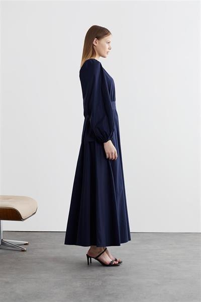 BERA COTTON DRESS NAVY BLUE