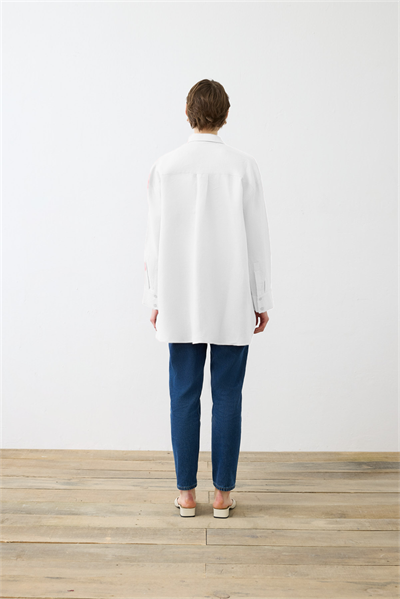 COLOR 100% LINEN SHIRT WHITE