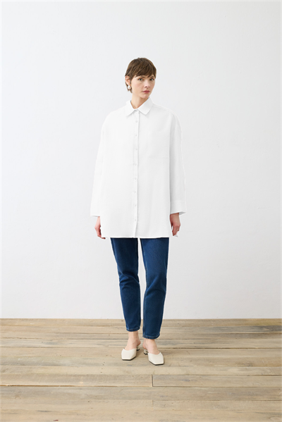 COLOR 100% LINEN SHIRT WHITE