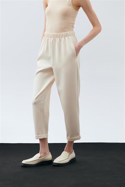 DOUBLE HEM SCUBA PANTS VANILLA