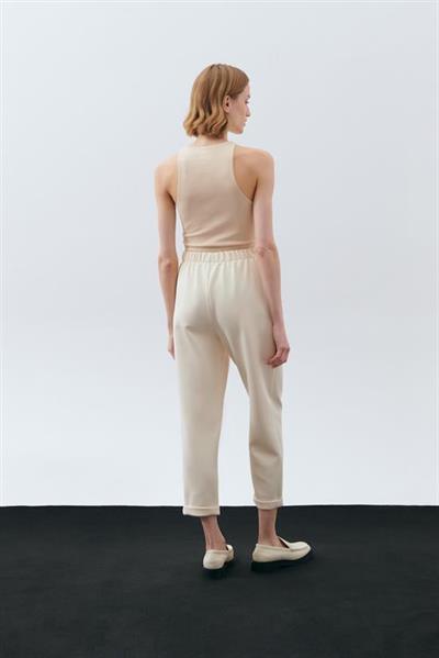 DOUBLE HEM SCUBA PANTS VANILLA