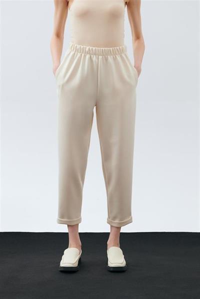 DOUBLE HEM SCUBA PANTS VANILLA