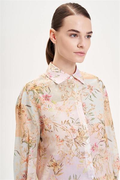 DREAM PATTERNED VOILE SKIRT SET PINK