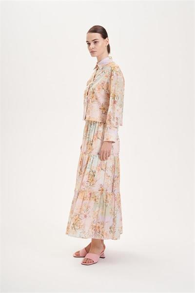 DREAM PATTERNED VOILE SKIRT SET PINK