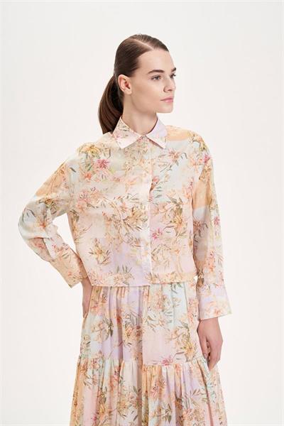 DREAM PATTERNED VOILE SKIRT SET PINK