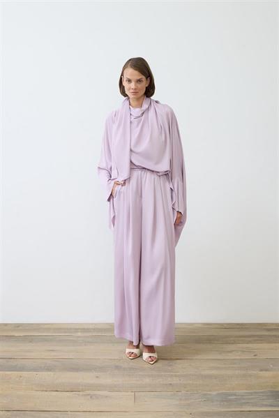 ELENA SATIN PANTS SET LILAC