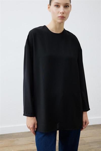 EVA CREPE BASIC BLOUSE BLACK