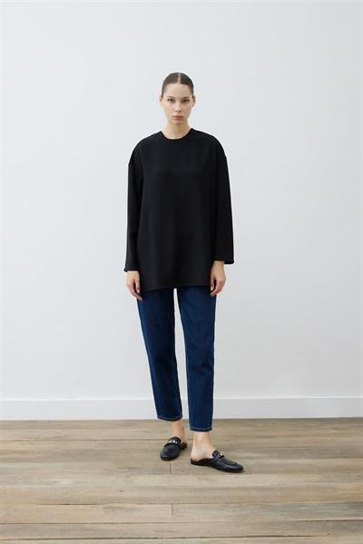 EVA CREPE BASIC BLOUSE BLACK