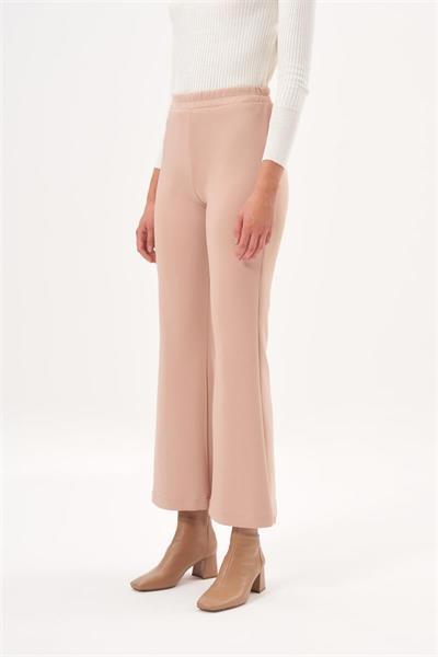 FLARED SCUBA PANTS MINK