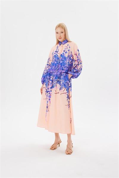 FLORIST LINEN SKIRT SET POWDER PINK