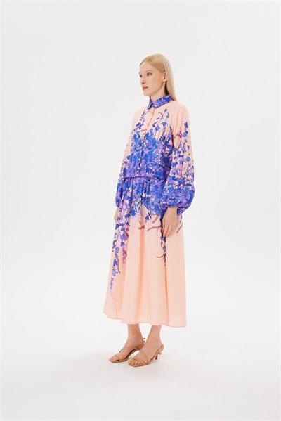 FLORIST LINEN SKIRT SET POWDER PINK