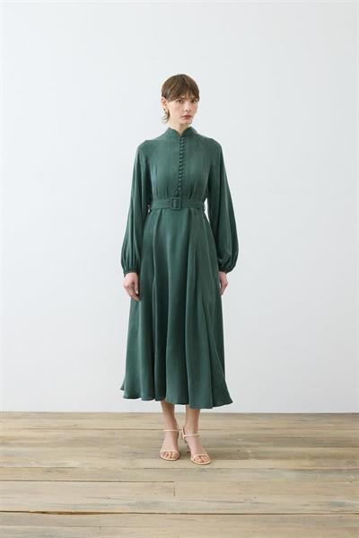 GLORIA HALF STRAPPED SHIRT DRESS KHAKI