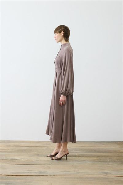 GLORIA HALF STRAPPED SHIRT DRESS TAUPE