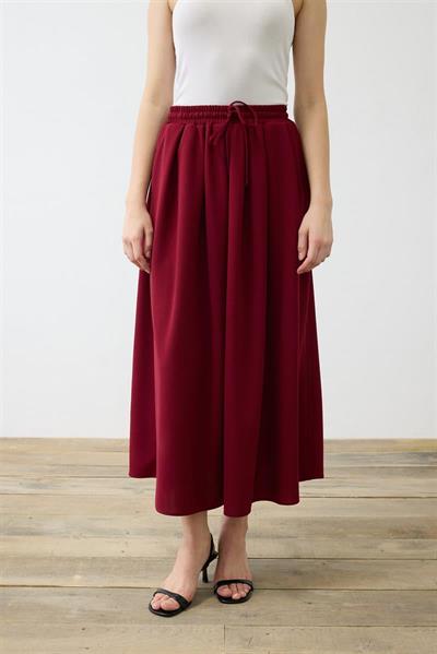 GLORY STRETCH CREPE SKIRT BURGUNDY