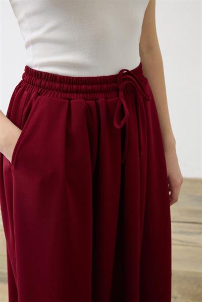GLORY STRETCH CREPE SKIRT BURGUNDY