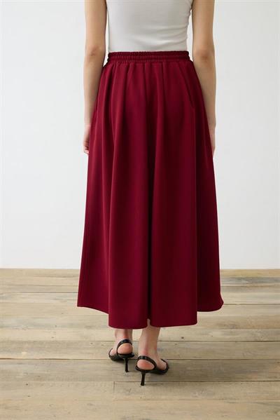 GLORY STRETCH CREPE SKIRT BURGUNDY
