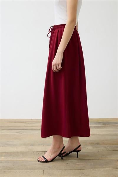 GLORY STRETCH CREPE SKIRT BURGUNDY