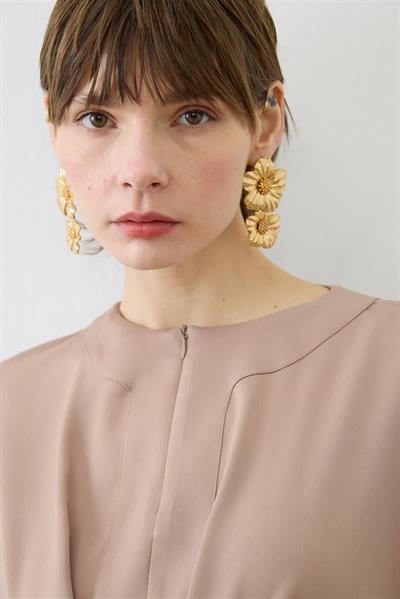 HARPER CAPE SATIN SKIRT SET MINK