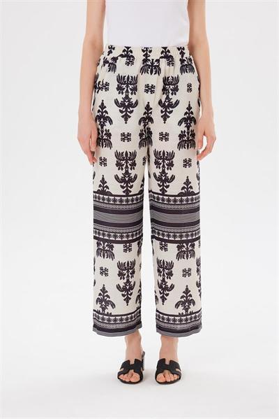 KATAR LINEN KIMONO SET BEIGE BLACK