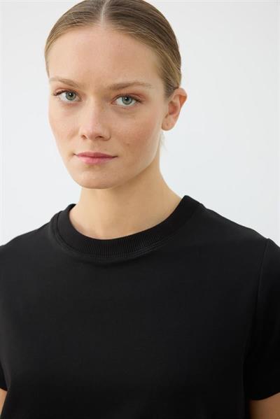 KNIT JERSEY T SHIRT BLACK