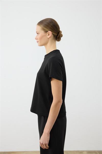 KNIT JERSEY T SHIRT BLACK