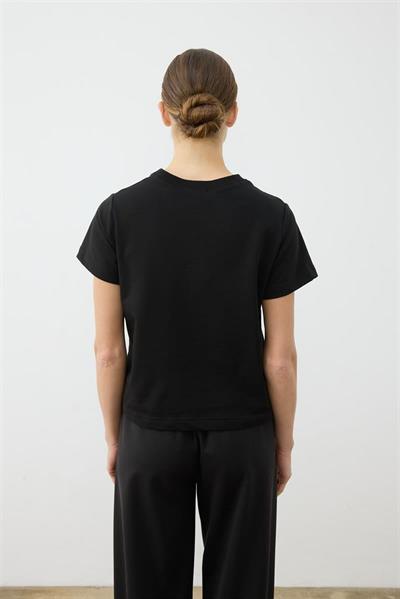 KNIT JERSEY T SHIRT BLACK