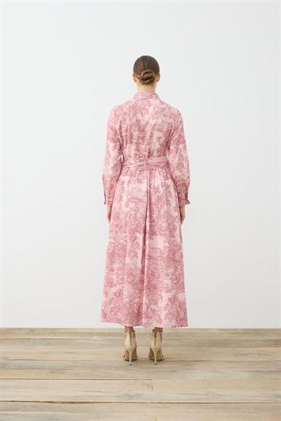 LADY PATTERNED VOILE DRESS PINK