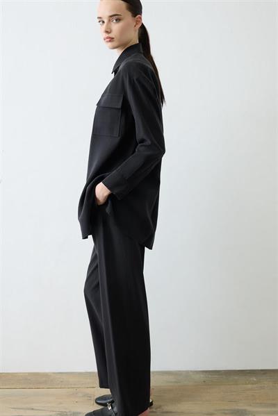 LIGHTWEIGHT GABARDINE POCKET PANTS SET BLACK
