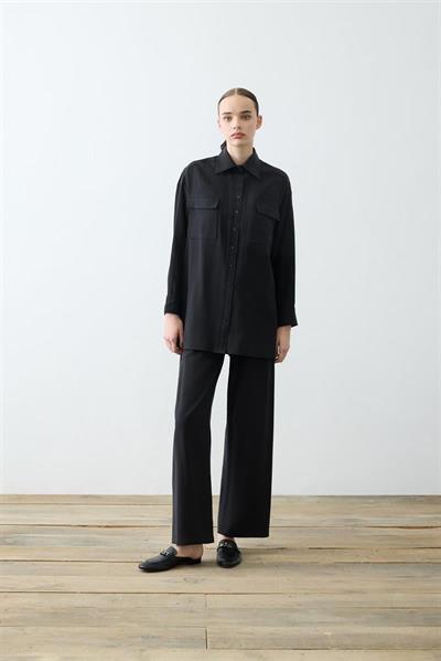 LIGHTWEIGHT GABARDINE POCKET PANTS SET BLACK