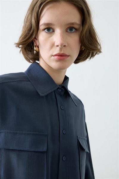 LIGHTWEIGHT GABARDINE POCKET PANTS SET NAVY BLUE