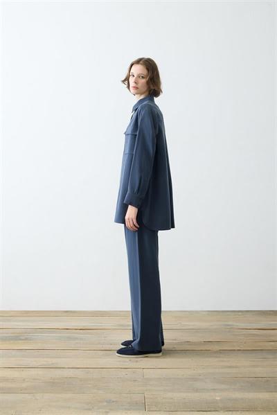 LIGHTWEIGHT GABARDINE POCKET PANTS SET NAVY BLUE