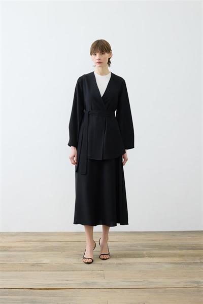 LORA CREPE SKIRT SET BLACK