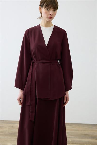 LORA CREPE SKIRT SET BURGUNDY