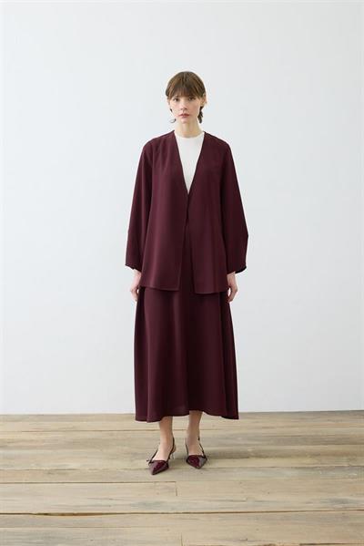 LORA CREPE SKIRT SET BURGUNDY