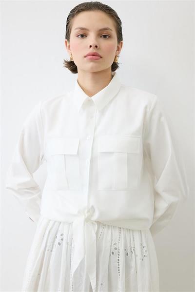 LUNA COTTON BRODERIE SKIRT SET WHITE