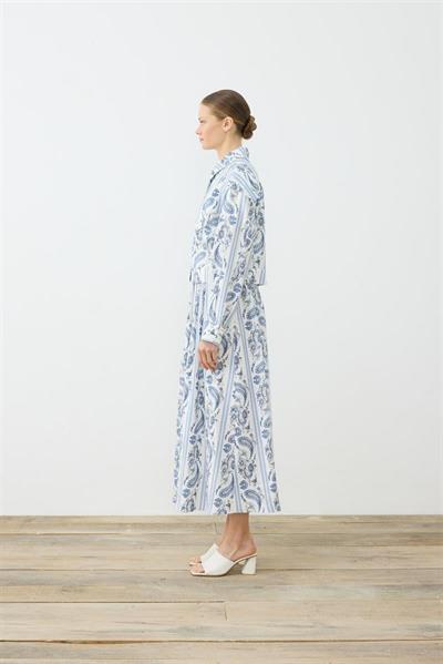 MARIN PATTERNED LIGHT GABARDINE SKIRT SET BABY BLUE