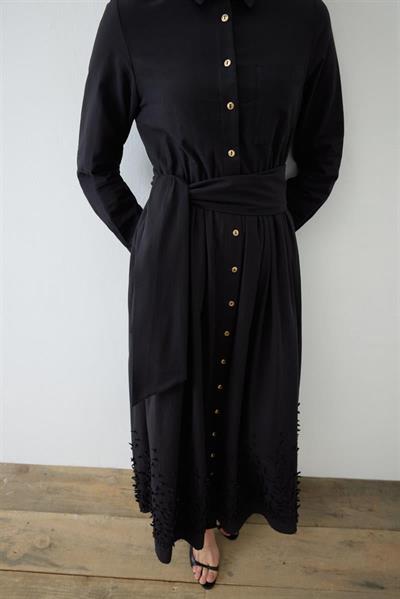 MELISSA BRODERIE DRESS BLACK