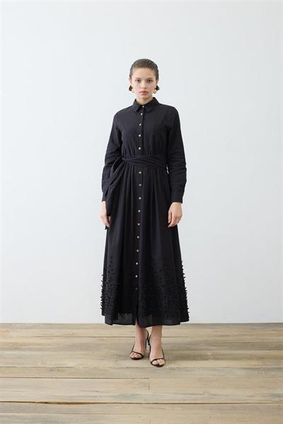 MELISSA BRODERIE DRESS BLACK