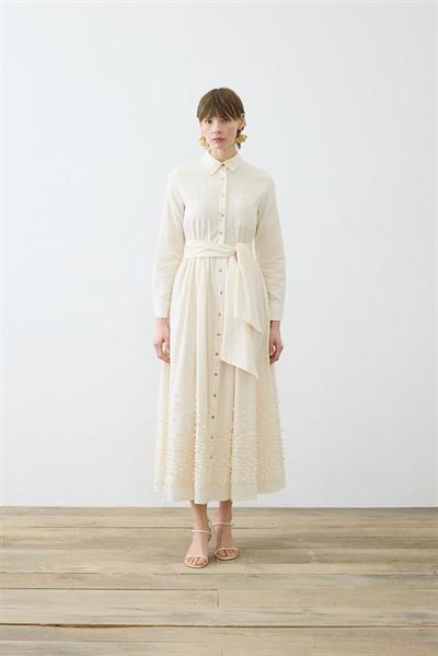 MELISSA BRODERIE DRESS ECRU