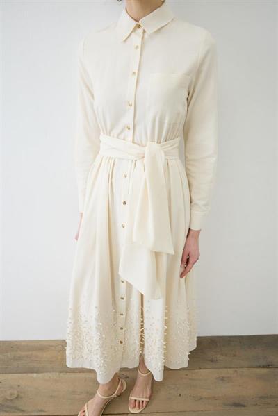 MELISSA BRODERIE DRESS ECRU