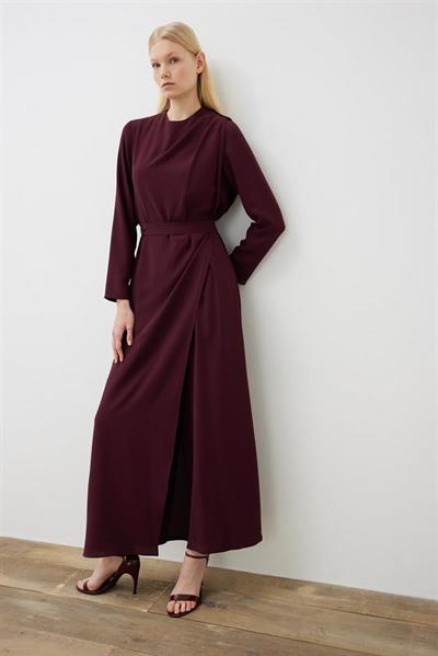 MIA FRONT AND BACK CLOSED JUMPSUIT BURGUNDY