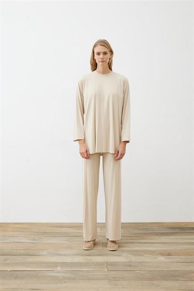 MODAL JERSEY CIMALI PANTS SET BEIGE