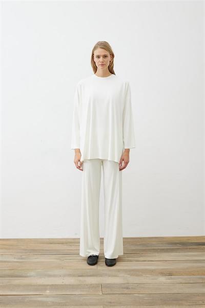 MODAL JERSEY CIMALI PANTS SET ECRU