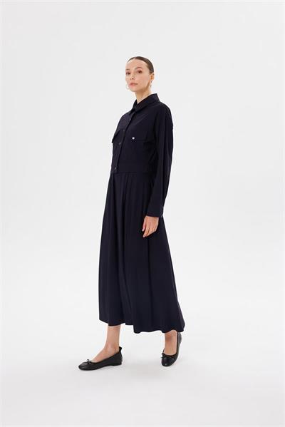 MODAL JERSEY CROPPED JACKET NAVY BLUE