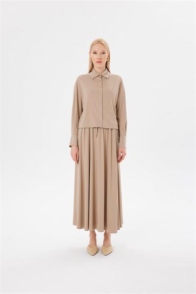 MODAL JERSEY SKIRT SET MINK