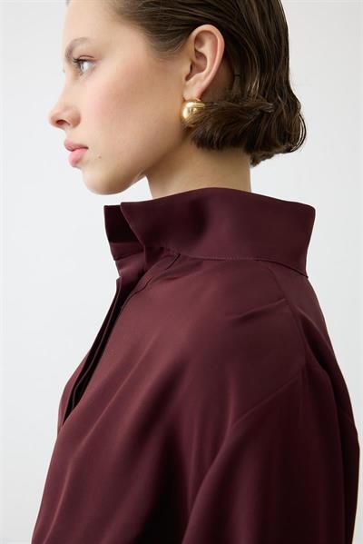 MONICA CREPE JUMPSUIT BURGUNDY